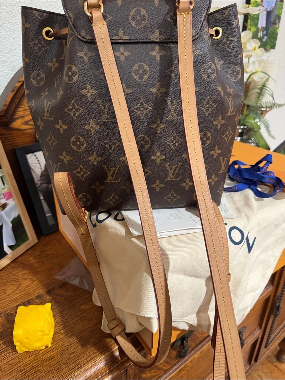 Authentic LV Mounsouries Backpack NEW MODEL! 1600 on 🅿️🅿️